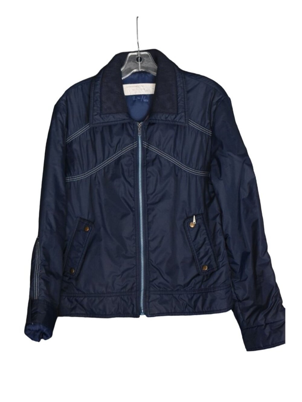 Women's Vintage 70's/80's Continental Gold Line by Goldwin  Blue Winter Jacket L